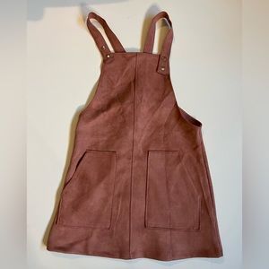 Pink suede jumper dresss